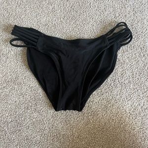 xs small full coverage balck bikini bottoms barely worn